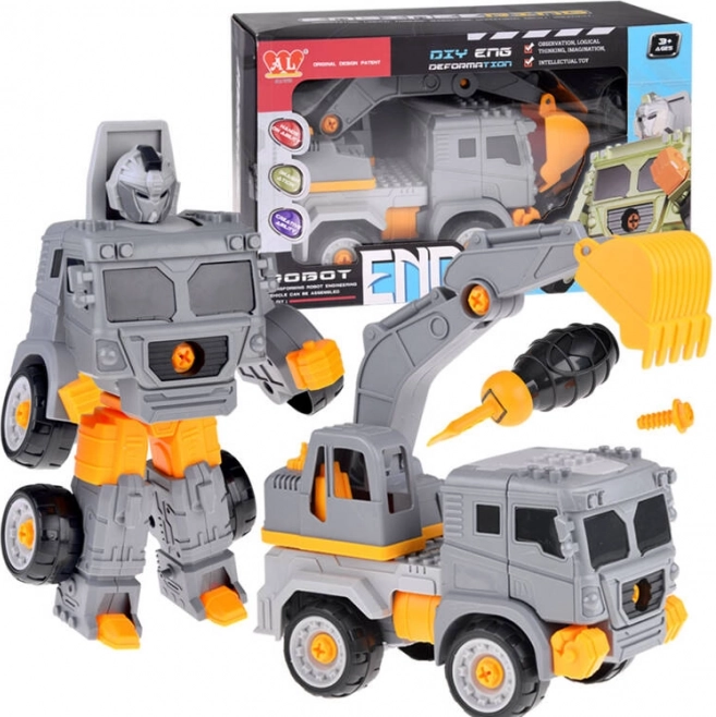 Super samochód-robot konstrukcyjny 2w1 – Koparka