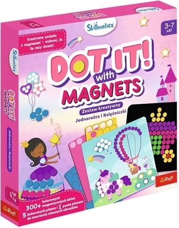 Trefl Skillmatics Dot It! z magnesami – jednorożce i księżniczki