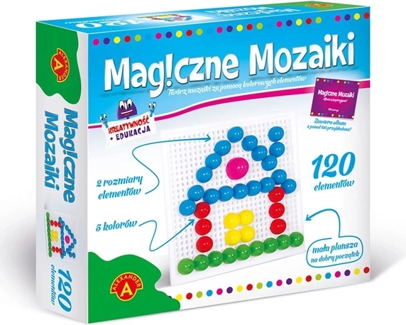 Magiczne mozaiki – kreatywny i edukacyjny zestaw 120 elementów