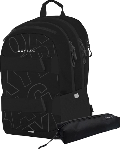 Zestaw studencki OXYBAG OXY Sport – plecak i piórnik Font White