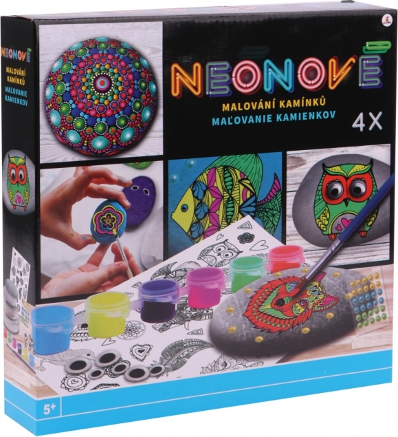 Kreatywny zestaw do malowania kamyków Neon