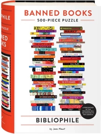 Galison Puzzle Bibliofilskie zakazane książki Jane Mount 500 elementów