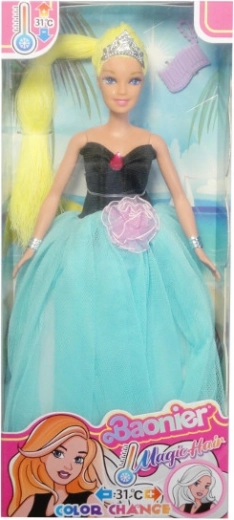 Lalka z długimi włosami zmieniającymi kolor na słońcu