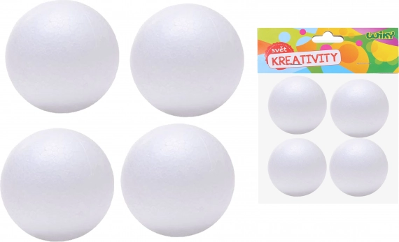 Dekoracyjne kule styropianowe 7 cm, 4 szt.