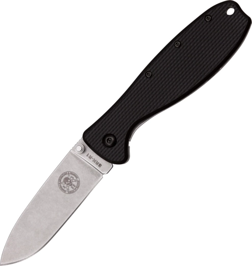 ESEE Zancudo czarny nóż składany 7,7 cm, stonewash, FRN