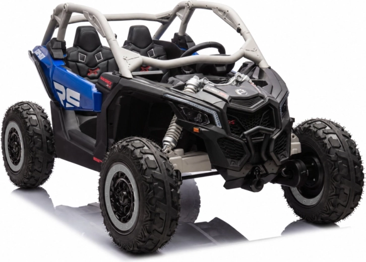 Can-Am Maverick Turbo RR elektryczne autko na akumulator – niebiesko-szare, lakierowane