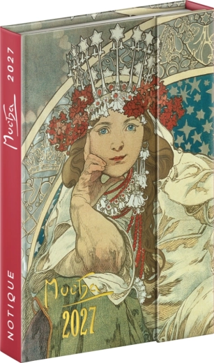 Notique tygodniowy terminarz magnetyczny Alfons Mucha 2027 11 × 16 cm