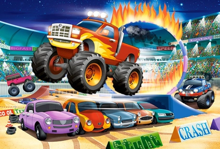 Puzzle 40 Maxi Skaczący Monster Truck