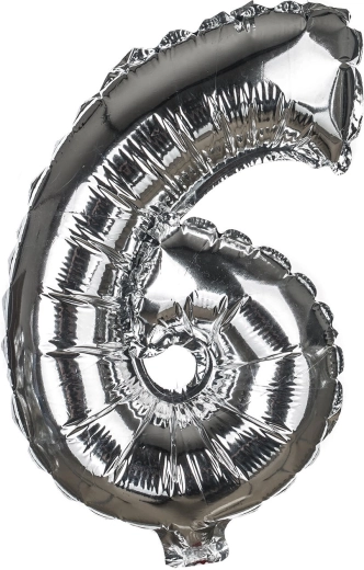 Balon foliowy cyfra 6, 30 cm – MY PARTY