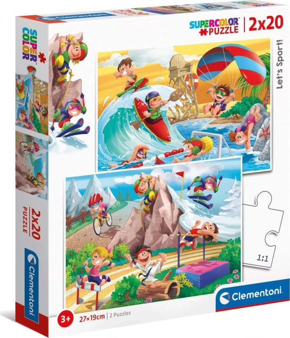 Clementoni Puzzle Pobawmy się w sport 2x20 elementów