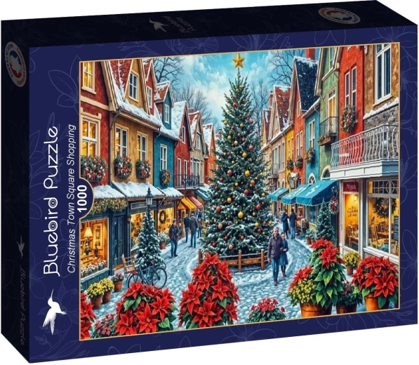 Puzzle Bluebird Zakupy świąteczne na rynku 1000 elementów