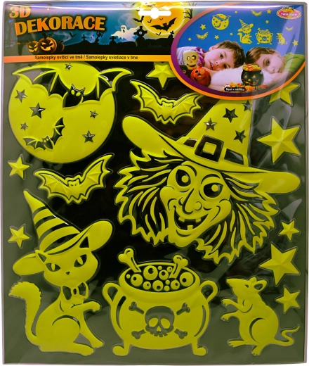 Świecące naklejki 3D czarownice Sparkys