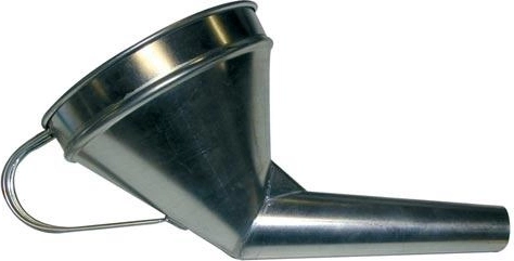 Skośny metalowy lejek z sitkiem MB