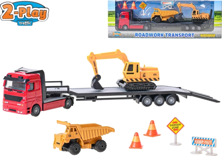 2-Play Traffic ładowarka budowlana 25 cm – metal i plastik, wolny bieg