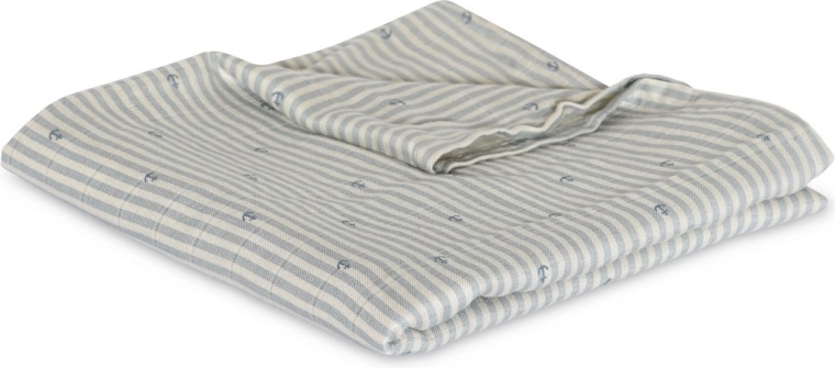 Nuuuroo valentin muślinowa pieluszka bambusowa stripe anchor - 1 szt.