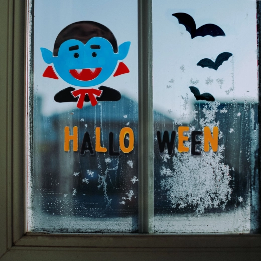 Żelowa dekoracja na okno Halloween - 1 sztuka