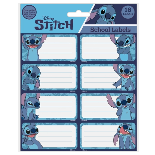 Lilo i Stitch – naklejki z imieniem na zeszyty ze Stitchem