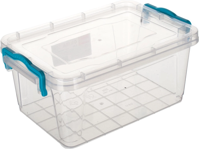 Pojemnik Gema prostokątny 2,8 l z turkusowymi uchwytami