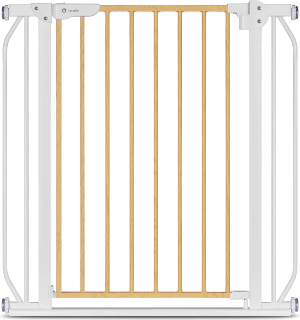 Bariera bezpieczeństwa Lionelo Truus Slim - biała i naturalne drewno