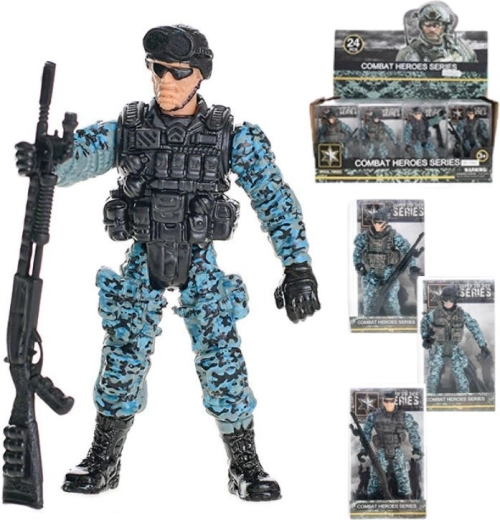 Figurka żołnierza z bronią – 4 rodzaje