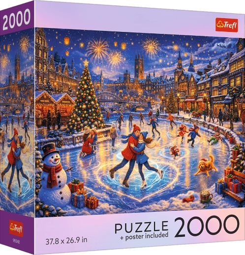 Puzzle Trefl USA Collection: Świąteczna jazda na łyżwach, 2000 elementów