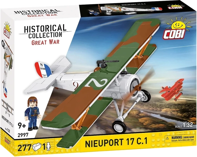 Klockowy model samolotu Nieuport 17 C.1 – historyczny dwupłatowiec 1:32 (277 elementów)