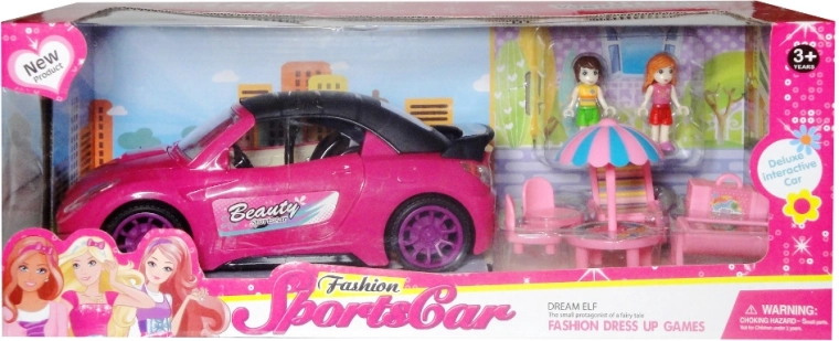 Auto dla lalek z akcesoriami i 2 lalkami