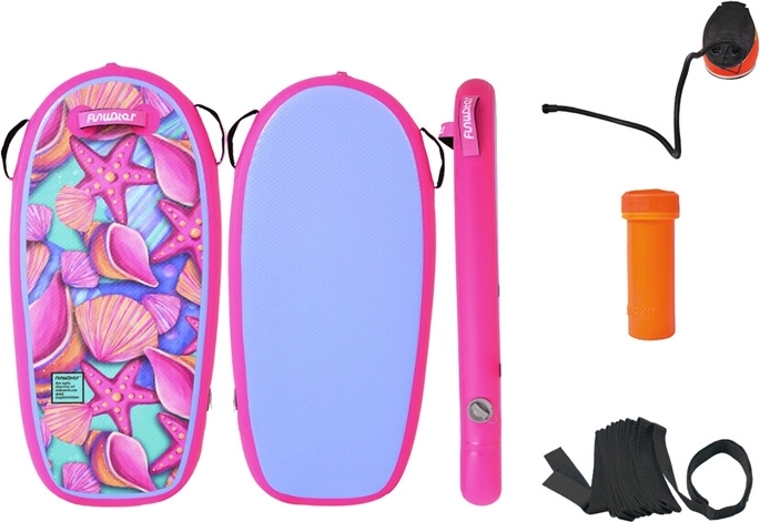 Nadmuchiwany bodyboard FunWater 110 cm – różowy