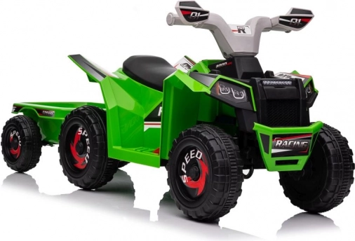 Zielony akumulatorowy quad XMX630T z przyczepą