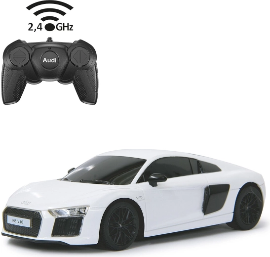 Jamara Audi R8 2015 RC samochód 1:24 biały, 2,4 GHz