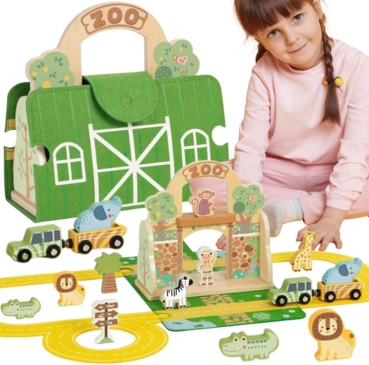 Przenośne mini zoo Tooky Toy w walizce