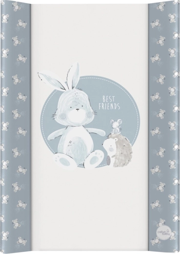 Ceba Baby mata do przewijania ze sztywną płytą Basic Friends 50 × 70 cm