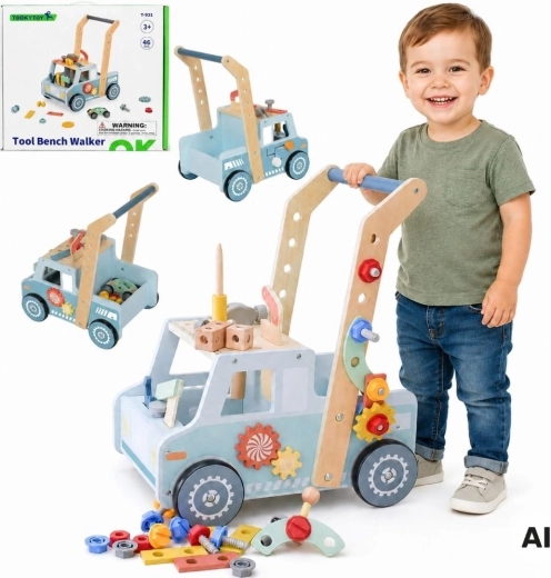 Drewniany chodzik z warsztatem TOOKY TOY
