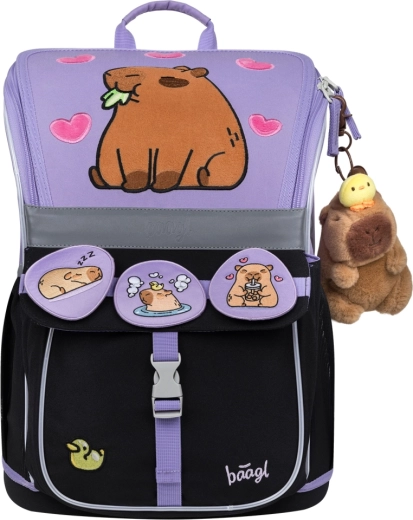 Tornister szkolny Baagl Zippy z motywem kapibary