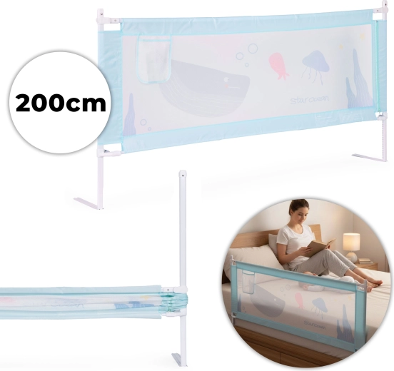 Barierka do łóżka dla dzieci 200 cm ECOTOYS