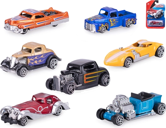 Metalowy wyścigowy samochodzik 8 cm z napędem swobodnym