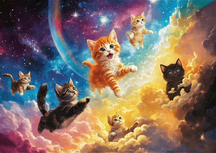 Puzzle Kosmiczne koty 500 elementów TREFL