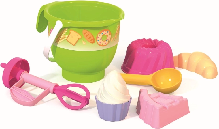 Androni zestaw do piasku pieczenie z ręczną trzepaczką, 6 elementów