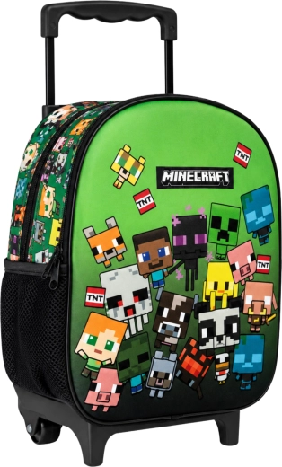 Plecak na kółkach Minecraft 32 cm zielony - 1 sztuka