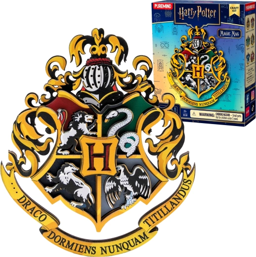 Puremind Harry Potter Magic Mag – składana drewniana układanka 3D niespodzianka (magnes)