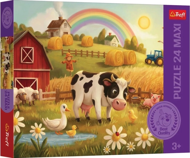 Puzzle Trefl Krowa na farmie MAXI 24 elementy