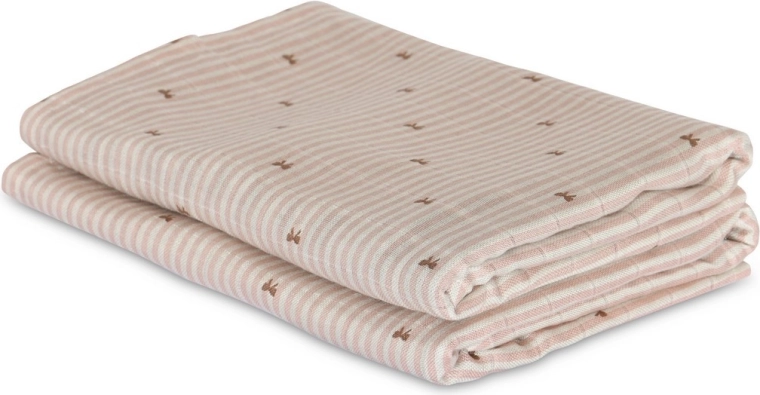 NUUROO Josefine muślinowe bambusowe pieluszki stripe bow - 2 szt.