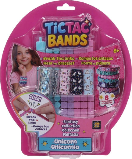 TICTAC BANDS zestaw do tworzenia bransoletek z jednorożcami - 8 szt.