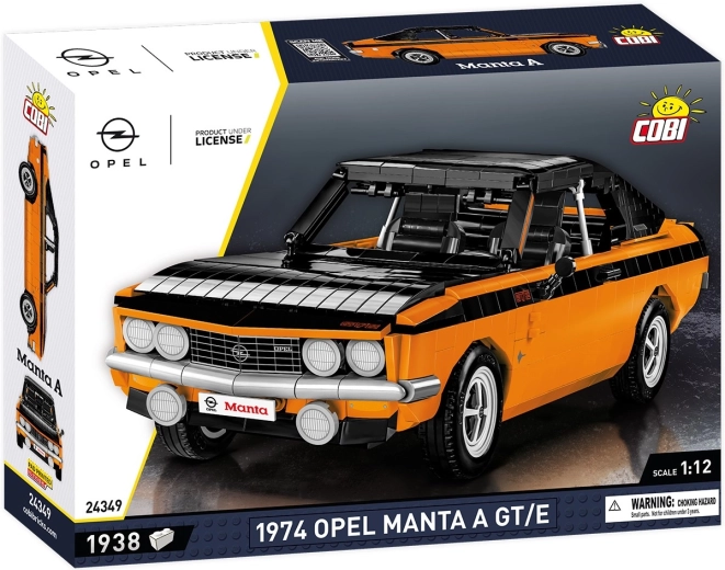 Cobi Opel Manta A GT/E 1974 zestaw konstrukcyjny samochodu 1:12 (1938 elementów)