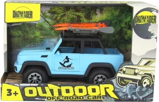 Dromader Jeep z deską surfingową na baterie