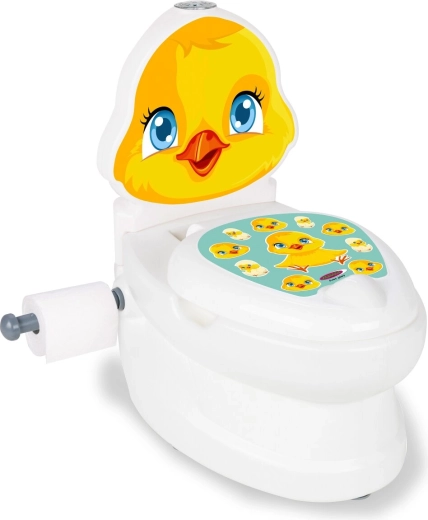 Dziecięcy nocnik JAMARA Chick z dźwiękiem spłukiwania i uchwytem na papier toaletowy