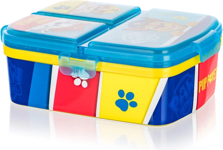 Dziecięcy lunchbox PATROLA, dzielony, 17,5 × 13 cm, z klipsami