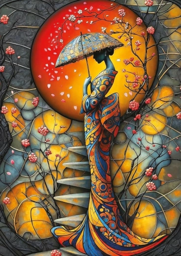Puzzle Deszcz wiśni 1000 elementów ART PUZZLE