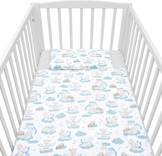2‑częściowa bawełniana pościel do łóżeczka NEW BABY Smoczek 120 × 90 cm