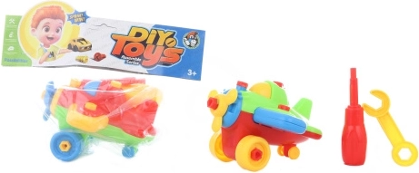 Plastowy samolot do skręcania dla dzieci